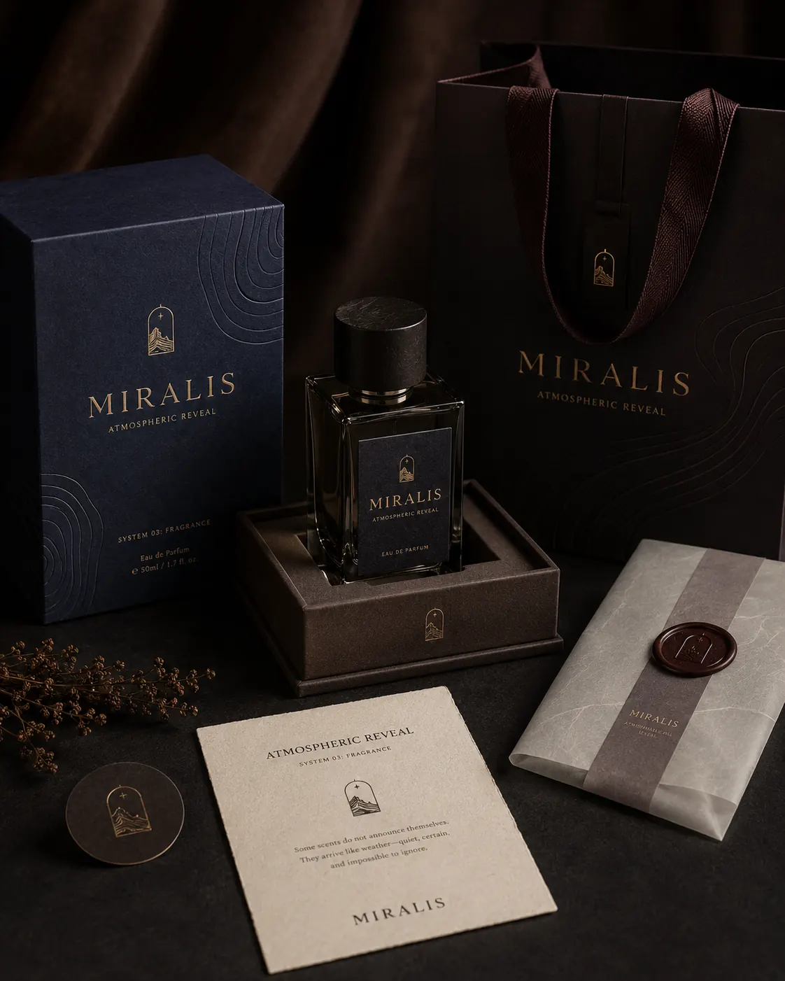 Fragrance packaging system - boxes, sleeves and presentation layers